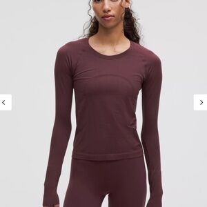 Women's Lululemon Swiftly Tech Long-Sleeve Shirt Race Length, Size 6